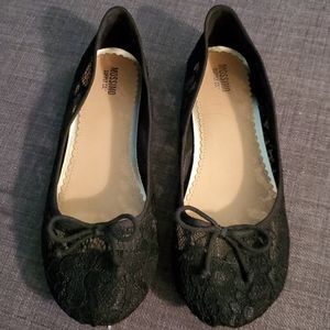 Mossimo Lace Black Ballet Flats